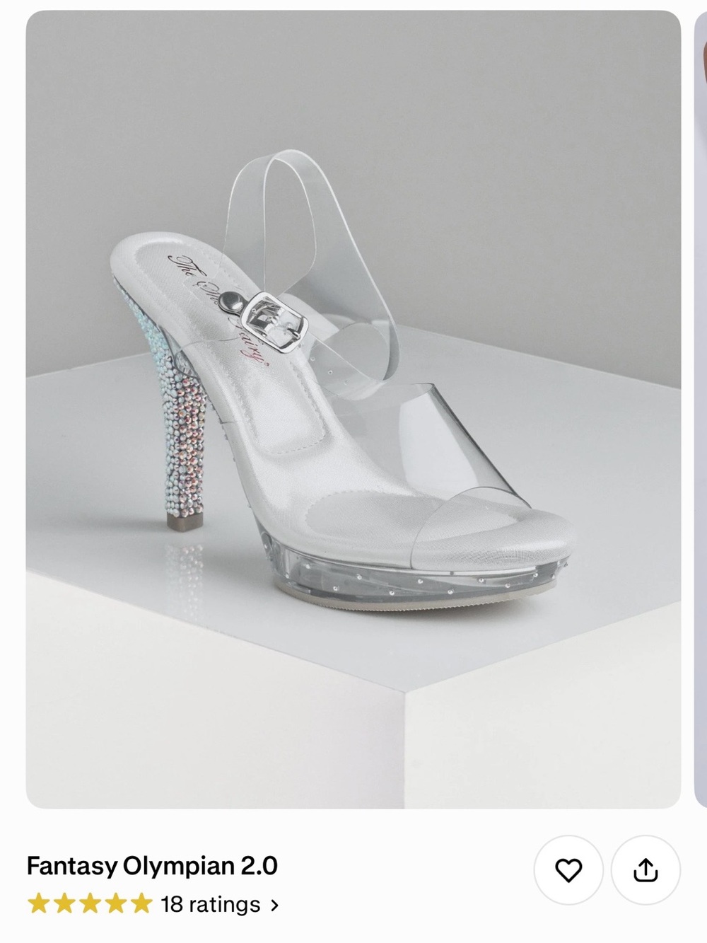 Olympian 2.0 Clear High Heel Mule